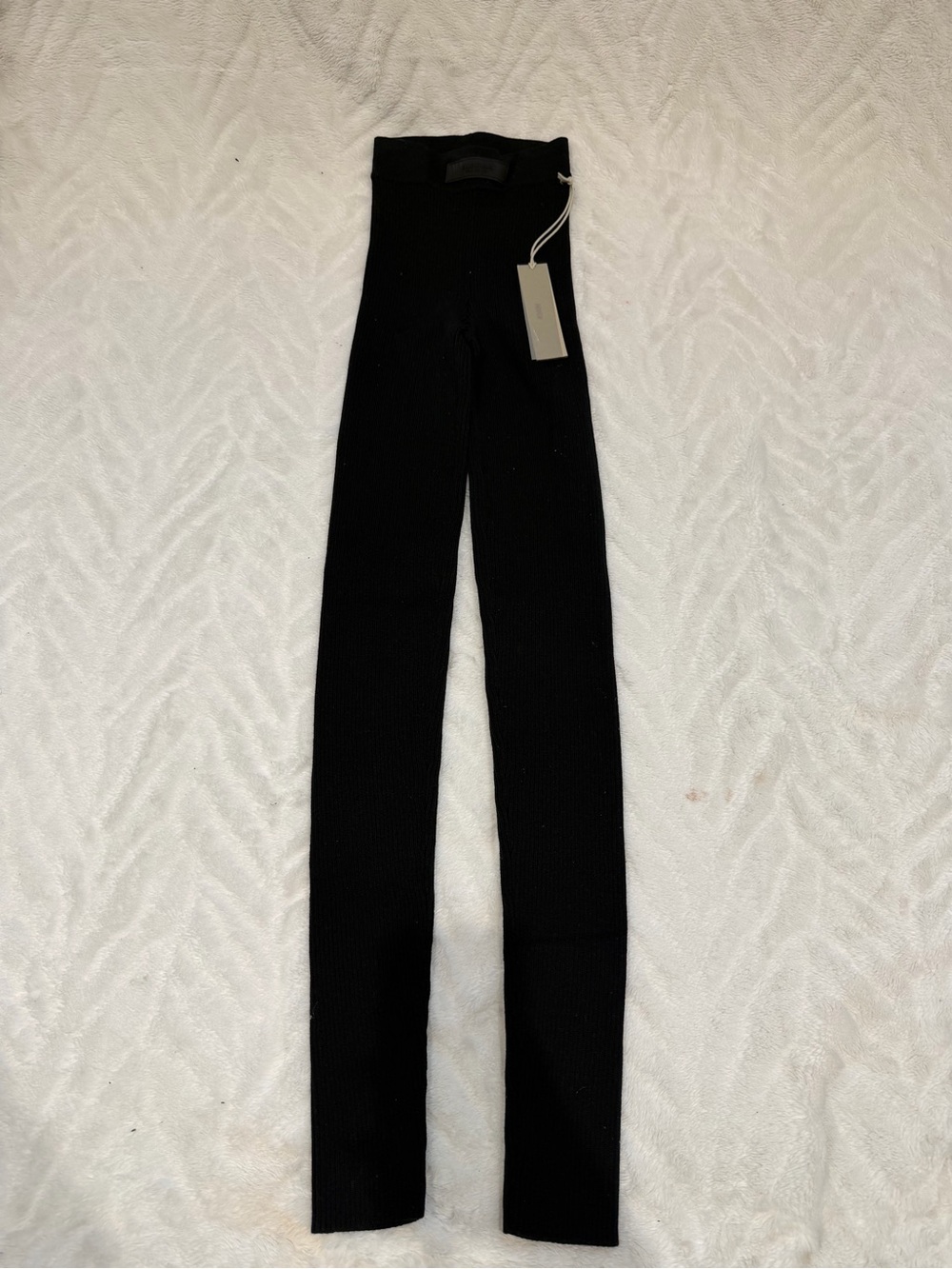 Fear of God Black Ribbed High-Waist Leggings